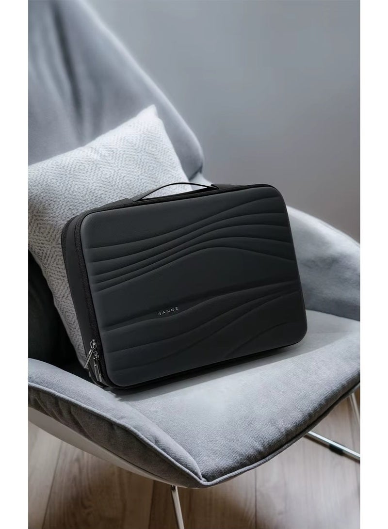 بانجي BANGE 8018 New Wholesale Waterproof 14inch Padded Laptop Briefcase High-quality Business Commute Multi-Compartment Laptop - Image 3